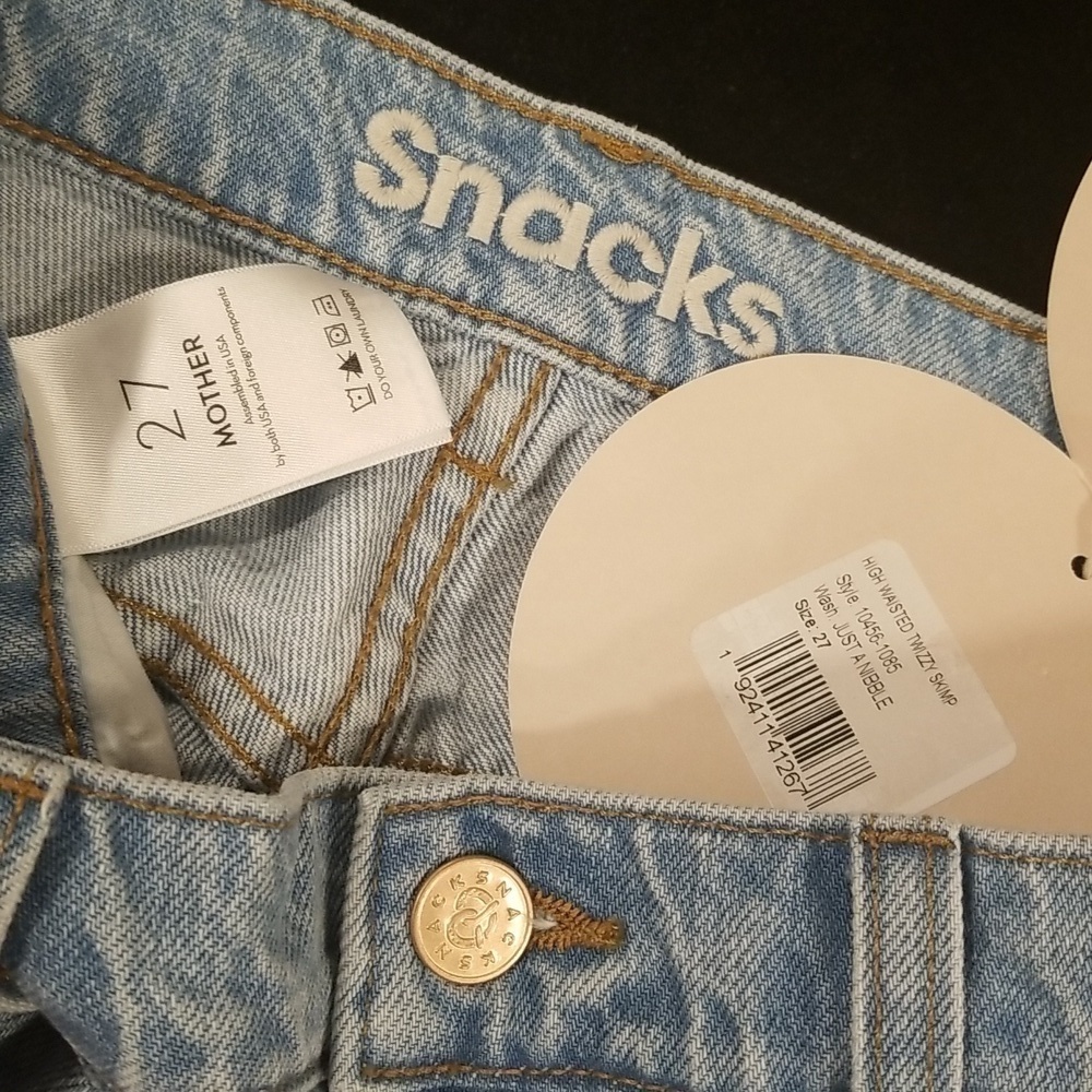 💕MOTHER SNACKS!💕 High Waisted Twizzy Skimp Jeans ~ Just A Nibble 27 NWT - Picture 15 of 16